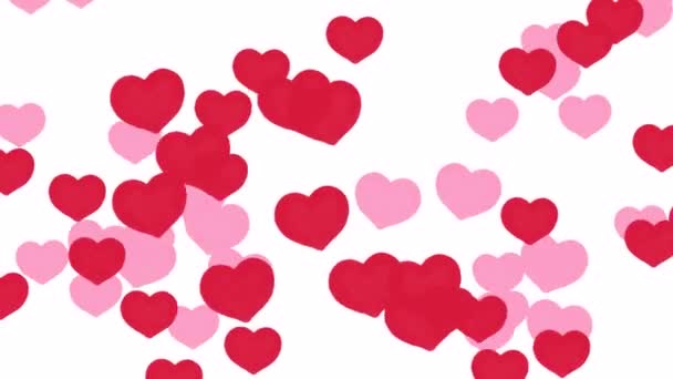 Imagen del Día de San Valentín, animación con corazones bailando - Imágenes, Vídeo