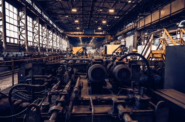 Εργοστάσιο σιδήρου και χάλυβα ή μύλος σωλήνων που βρίσκεται στο Taganrog Νότια της Ρωσίας - Φωτογραφία, εικόνα