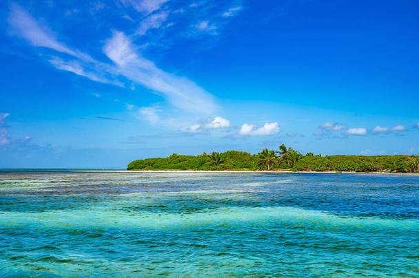 small uninhabited island of Catalinita in the Caribbean Sea near the Dominican Republic - 写真・画像