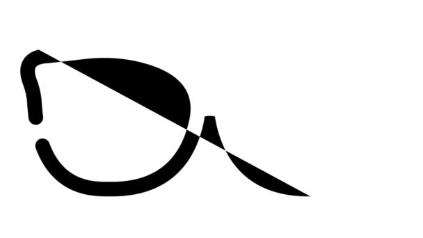 eye glasses line icon animation - Footage, Video