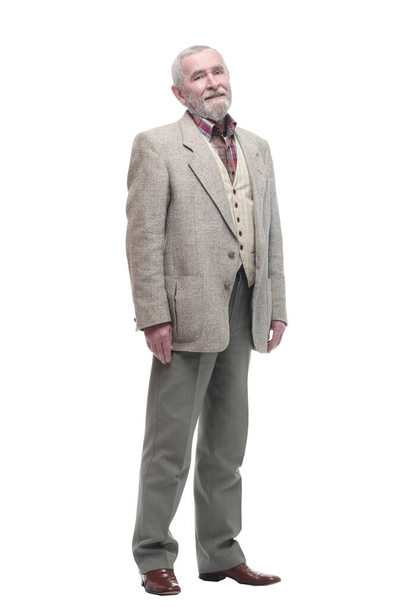 full-length. casual elderly man in business clothes . - Фото, изображение