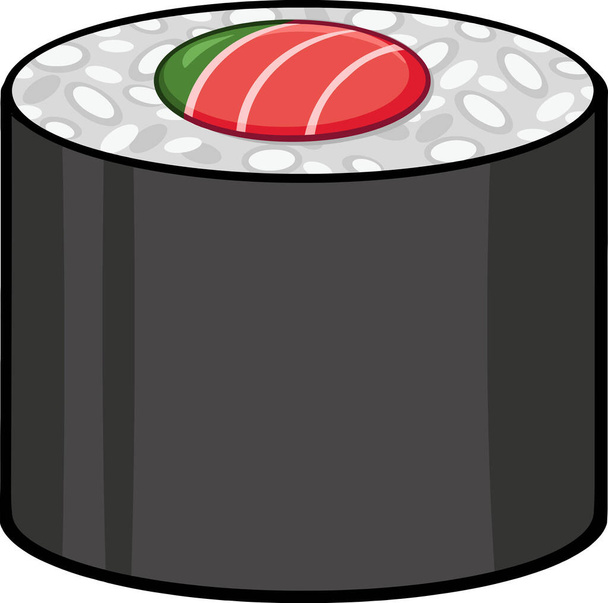 lecker zubereitetes Sushi, Nahaufnahme - Vektor, Bild