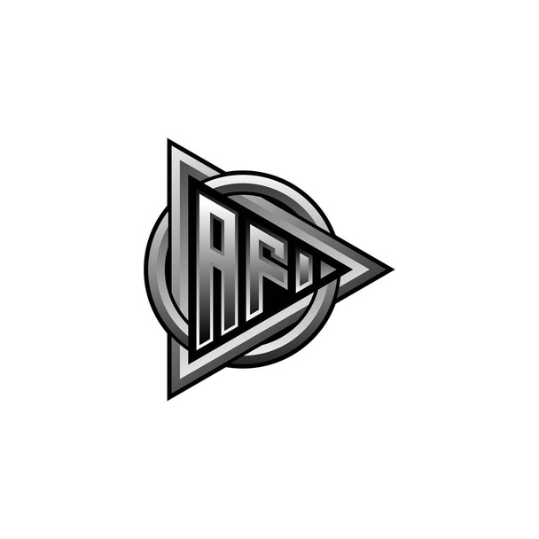 AF logo iniziale monogramma con Triangolo e cerchio stile arrotondato design, cerchio triangolo arrotondato in lettera, astratto triangolo monogramma cerchio su sfondo isolato - Vettoriali, immagini