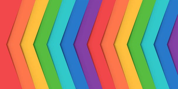 Arco iris abstracto de líneas de colores - Vector, imagen