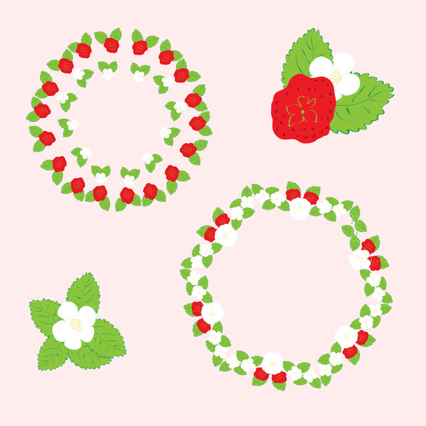 Framework of strawberries - Vector, imagen
