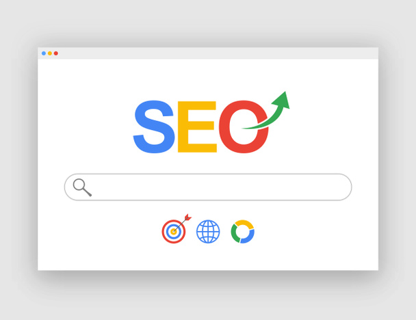 SEO Concept - Search Engine Optimization - Σελίδα αναζήτησης - Φωτογραφία, εικόνα