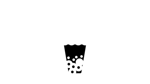 animace ikon bublinkového čaje - Záběry, video