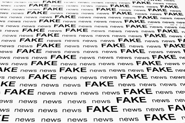 FAKE news - printed on white sheet of paper - Photo, Image