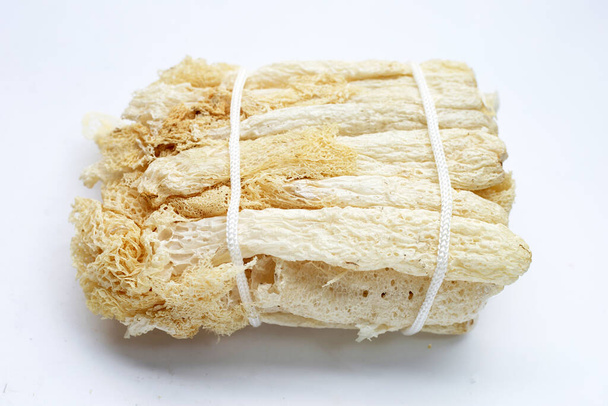 Сухой тропический вонючий гриб на белом - Фото, изображение