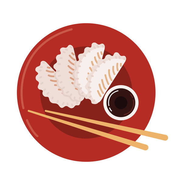 chinese food and soy - Vector, Image