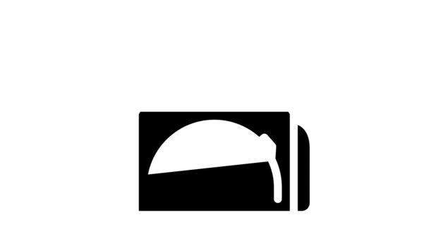 sport lunchbox zak glyph pictogram animatie - Video