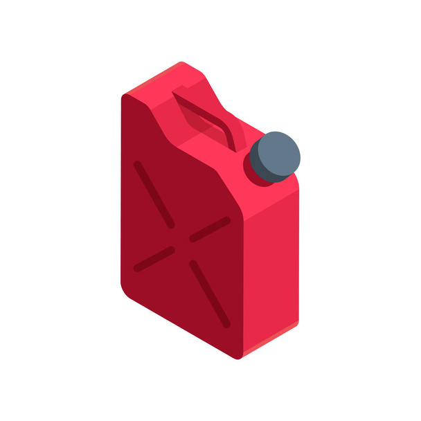 Petrol Canister Isometric Composition - Διάνυσμα, εικόνα