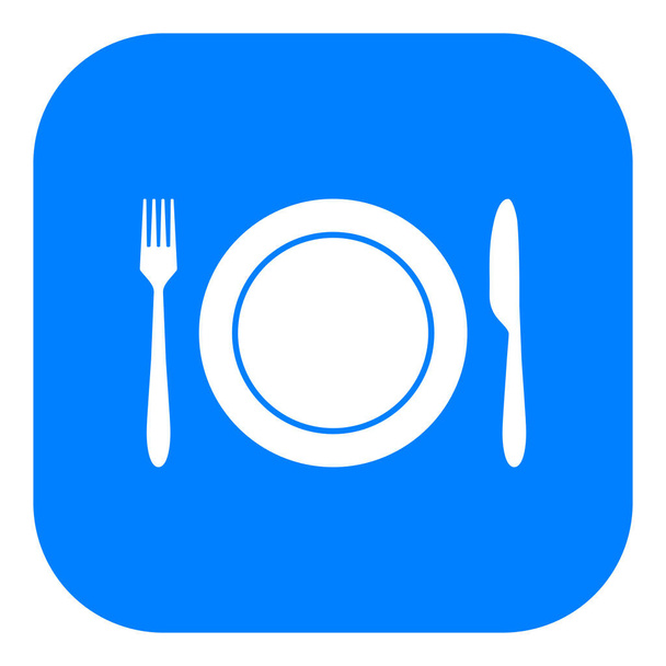 Cutlery and app icon as vector illustration - Vector, afbeelding