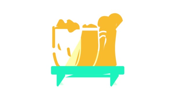 oktober fest beer festival event color icon animation - Materiał filmowy, wideo