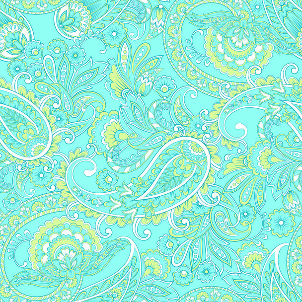 Floral seamless paisley vector pattern - Διάνυσμα, εικόνα