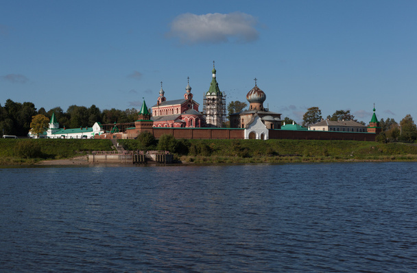 staroladozhsky klasztor Nikolski. Rosja. - Zdjęcie, obraz