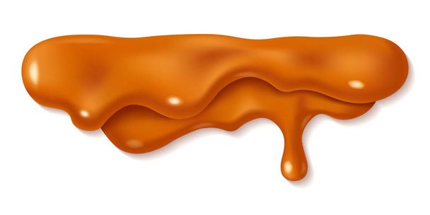 Goutte de sauce caramel fondue - Vecteur, image