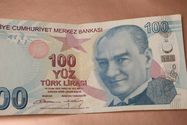 Moeda turca, notas de lira turcas - Foto, Imagem