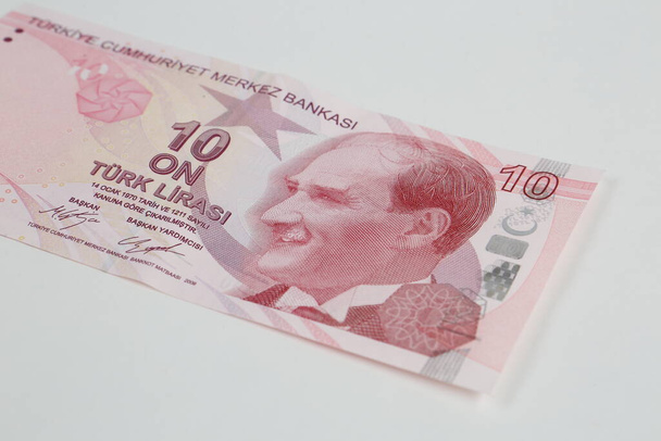 Moeda turca, notas de lira turcas - Foto, Imagem