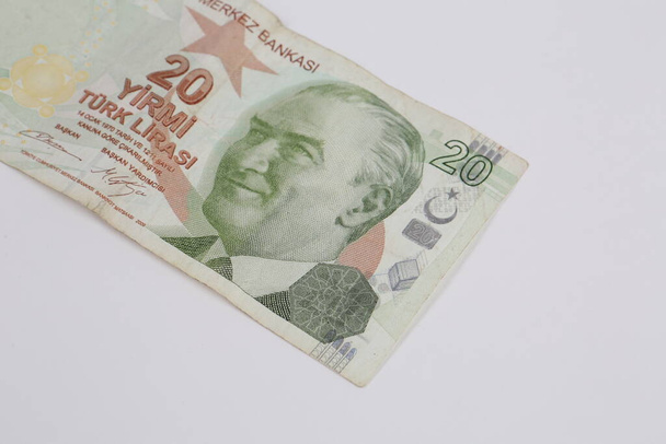 Moneda turca, billetes de lira turca - Foto, Imagen