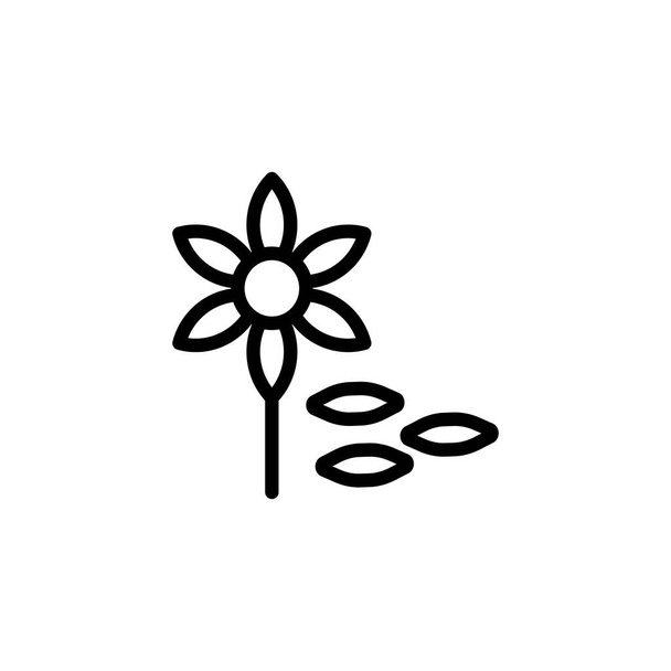 Sunflower Seeds icon in vector. Logotype; - Vektor, Bild