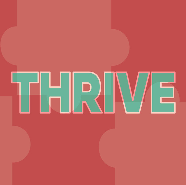 Pokaz koncepcyjny Thrive. Koncepcja firmy myśleć pozytywnie Kontynuuj prosperować i kwitnąć Czas kwitnąć linii Ilustrowane tła z różnych kształtach i kolorach. - Zdjęcie, obraz