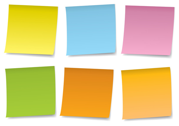 Set de notas coloridas
 - Vector, imagen