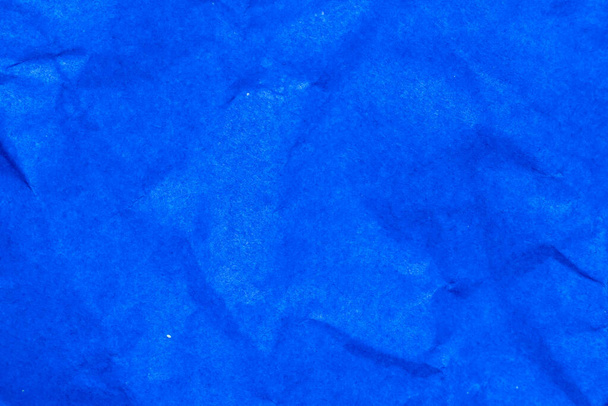 Grunge papier de couleur bleue ridée fond texturé - Photo, image