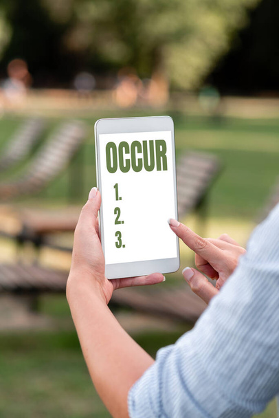 Εμφάνιση πινακίδας Occupr. Έννοια έννοια ιδιαίτερα των ατυχημάτων και άλλα απρόσμενα γεγονότα να συμβεί Φωνή και βίντεο Καλώντας Δυνατότητες Σύνδεση ανθρώπων μαζί - Φωτογραφία, εικόνα