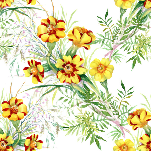 Wild flowers pattern - Photo, Image