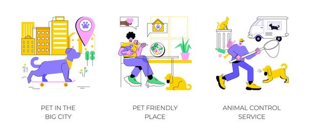 Pet ownership abstract concept vector illustrations. - Vector, Image