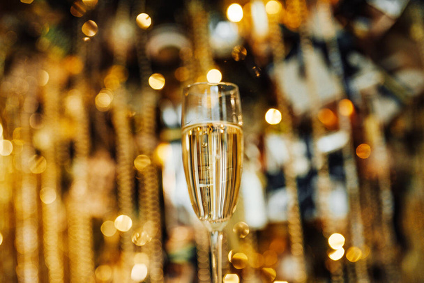 glass of champagne close up - Foto, Imagen