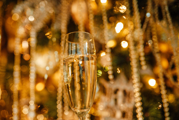 glass of champagne close up - Zdjęcie, obraz