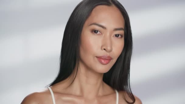 Close Up Portrait Asian Beauty Model - Filmati, video