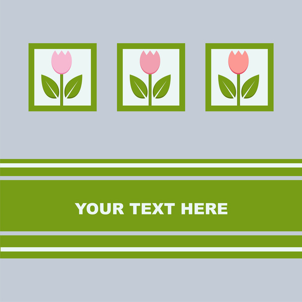 Tulips card - Vector, afbeelding