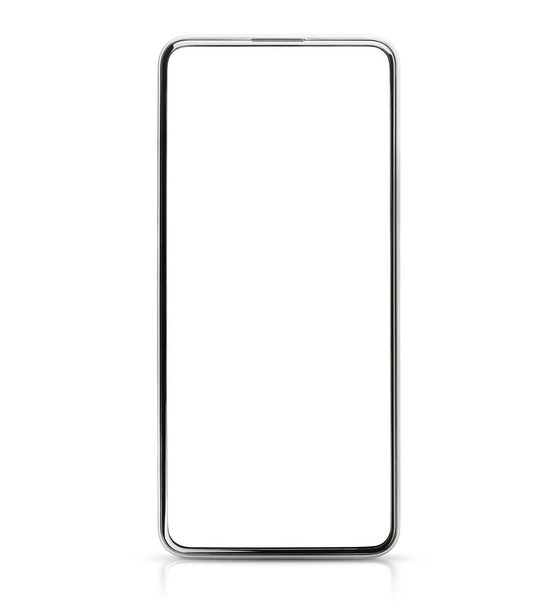 smartphone isolato su sfondo bianco, vista frontale - Foto, immagini