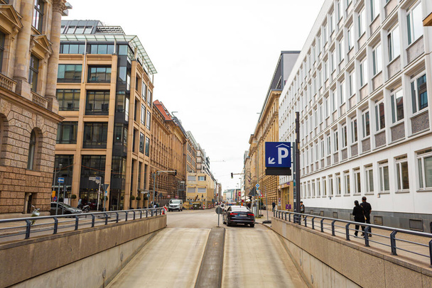 Berlin architecture. City street with modern buildings. Berlin, Germany - 05.17.2019 - Fotoğraf, Görsel
