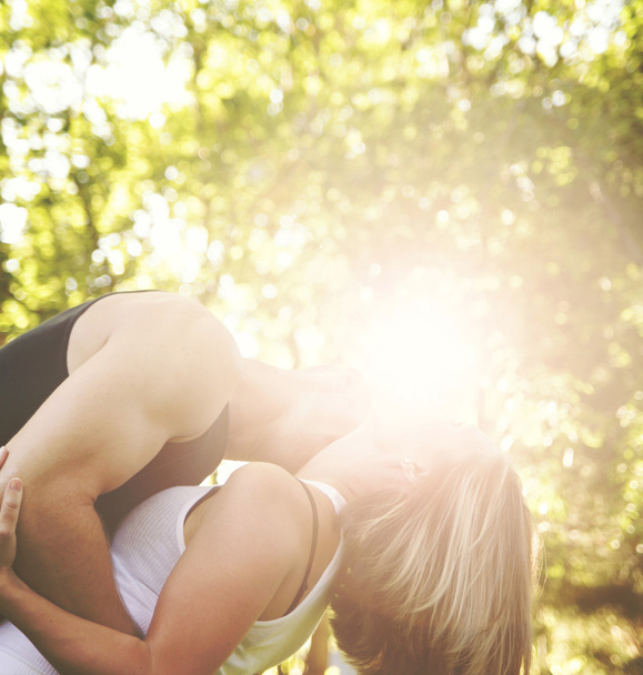 Couple kissing on sunny day - Photo, Image