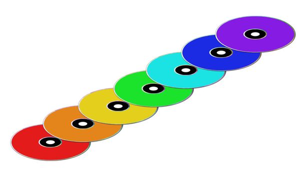Many Colorful DVD's. - Photo, Image