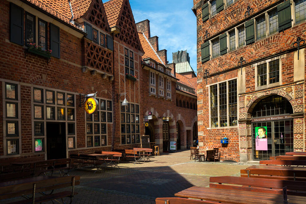 Historical center of the medieval Hanseatic city of Bremen, Germany, July 15, 2021. - Zdjęcie, obraz