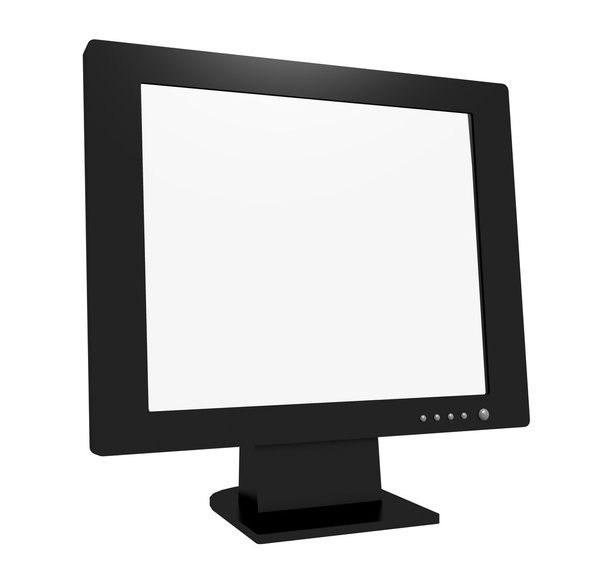 Simple LCD screen with a blank screen 3D illustration. - Photo, Image