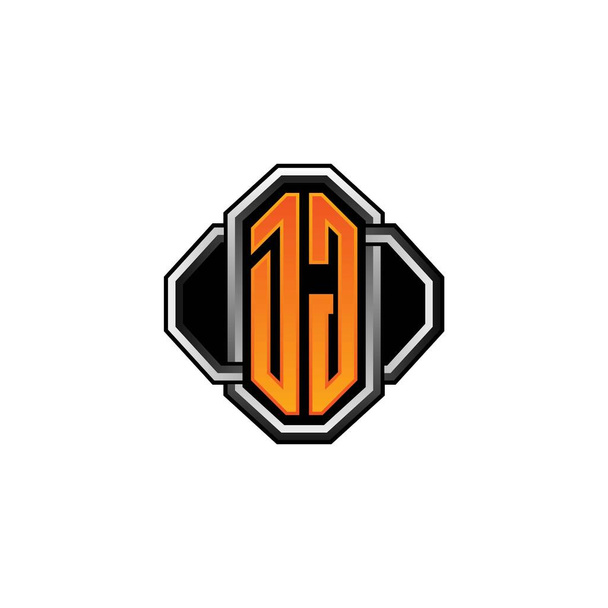 Логотип DG початкова монограма з ігровою вінтажною формою та лінійно закругленим стилем на ізольованому фоновому режимі, логотип старовинної монограми, вінтажна ретро літера
 - Вектор, зображення