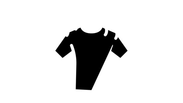 špinavé oblečení vůně animace ikon glyph - Záběry, video