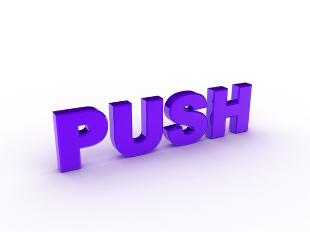 3d push text - Photo, Image