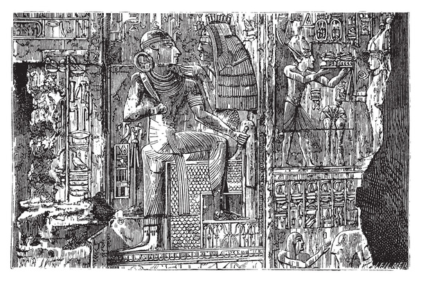Барельєф у Абідоса, Єгипет - Вектор, зображення
