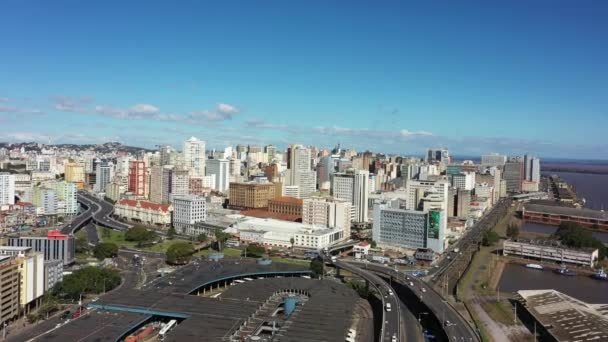 Porto Alegre Brésil. Ville brésilienne point de repère skyline. Bâtiments au centre-ville de Porto Alegre état du Rio Grande do Sul Brésil. - Séquence, vidéo