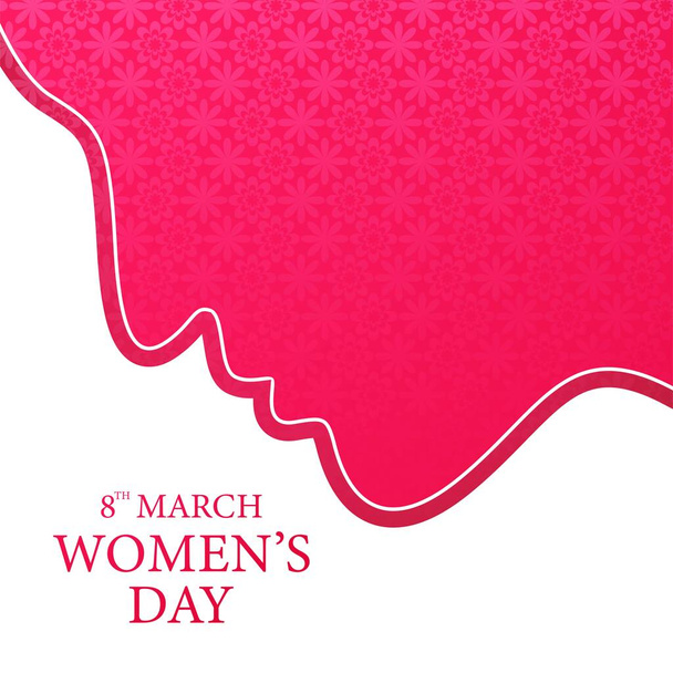 Happy Women's Day greeting card design - Vector, Image