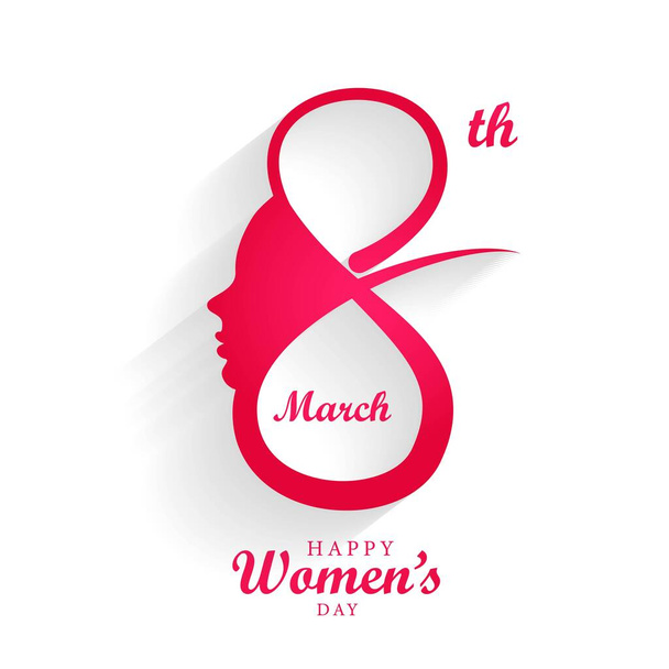 Happy Women's Day greeting card design - Vector, Image