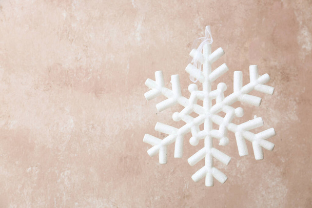 グランジの背景に美しい白い雪の結晶 - 写真・画像