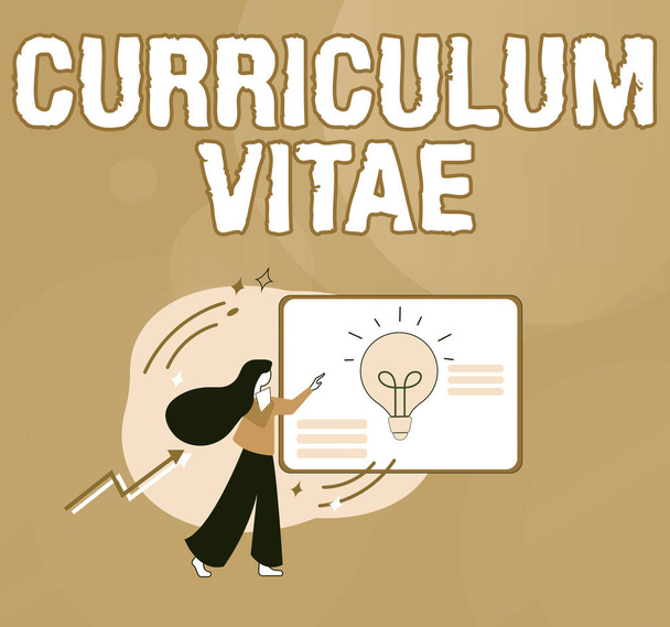 Pokaz koncepcyjny Curriculum Vitae. Business showcase przegląd kwalifikacji osób do pracy Streszczenie Wypełnianie formularzy online, Odpowiadanie na ankiety internetowe i pytania - Zdjęcie, obraz